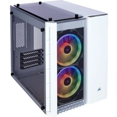 Afbeelding van Corsair Crystal 280X PC Behuizing, Micro ATX, Met Gehard Glas, RGB Led, Wit