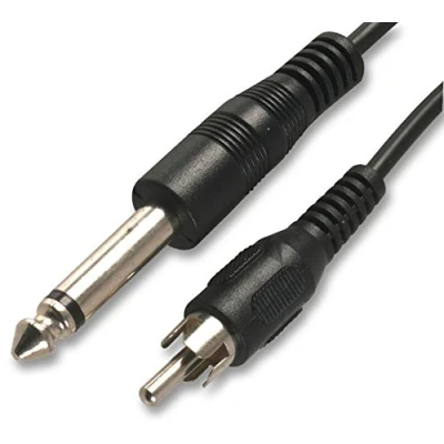 Afbeelding van Pro Signal PSG03269 6.35mm (1/4&quot;) Mono Jack Plug to Phono (RCA) stekkerleiding, 1.8m, Zwart