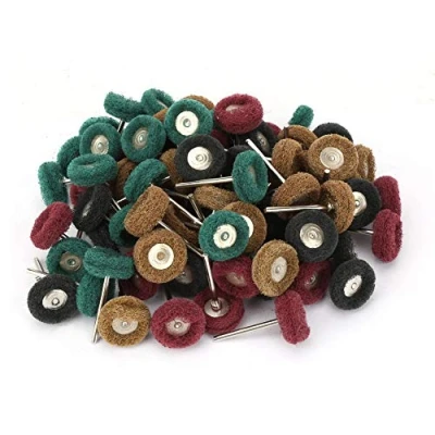 Afbeelding van Hyuduo 80Pcs 25Mm Schurende Pad Borstel Slijpen Schuren Polijsten Buffing Wiel Kit Voor Roterende Gereedschap,Polijsten