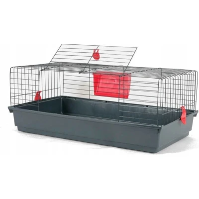 Afbeelding van Zolux knaagdierkooi classic 100 grijs / rood (103X63X39,5 CM)
