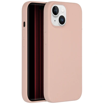 Afbeelding van Apple iPhone 15 MagSafe Hoesje Siliconen en TPU (zacht) Accezz Softcase/Backcover Roze Telefoonhoesje