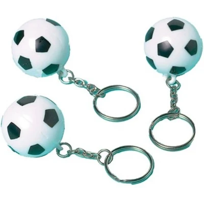 Afbeelding van Amscan Sleutelhangers Championship Soccer Zwart/wit 12 Stuks
