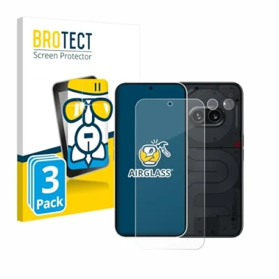 Afbeelding van BROTECT Screenprotector voor Nothing Phone (2a) (Voor+Camera) Folie Beschermfolie Beschermglas transparant (3 Stuks)