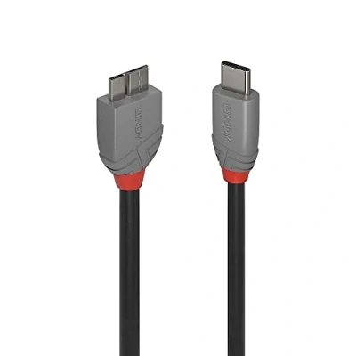 Afbeelding van LINDY USB kabel 3.2 Gen1 (USB 3.0 / 3.1 Gen1) C stekker, micro B stekker 0.50 m Zwart 36620