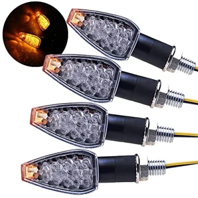 Afbeelding van SFONIA Knipperlichten voor motorfiets, 4 stuks, 12 V, 14 leds, E gekeurd, waterdicht, universeel, scooter, quadcruiser, off road