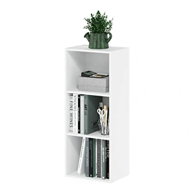 Afbeelding van Furinno Luder boekenkast met 3 niveaus, open plank, wit