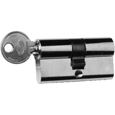Afbeelding van Nemef dubbele Corbin profielcilinder 45/45 messing mat vernikkeld