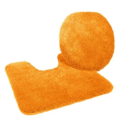 Afbeelding van Kinzler J 10052/425 microvezel badmatset 2 delig = wc deksel 47x50 cm + mat met uitsparing 50x55 cm, terra
