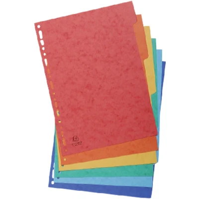 Afbeelding van Tabbladen Exacompta 225x297mm 11 gaats 6 delig glanskarton