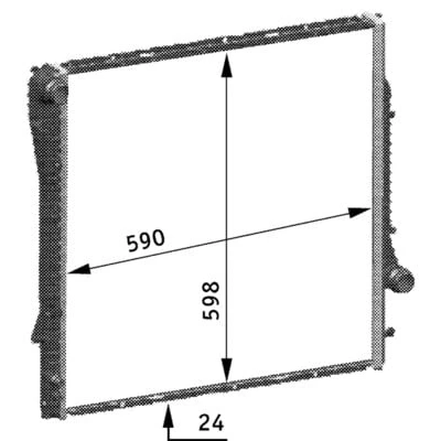 Afbeelding van MAHLE ORIGINAL CR 566 000S Radiateur voor voertuigen met/zonder airco 590 598 24 Koelribben gesoldeerd BMW: X5