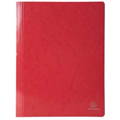 Afbeelding van Exacompta ref. 380803B Doos van 25 gelamineerde glanskartonnen snelhechtmappen Iderama® 355 g/m² FSC® gecertificeerd Afmetingen: 24 x 32 cm voor A4 documenten kleur rood