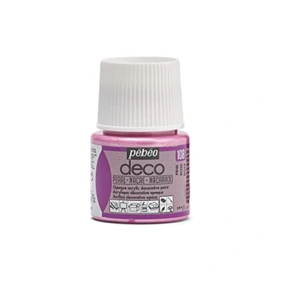 Afbeelding van Verf roze acryl parelmoer dekkend 45 ml déco Pébéo