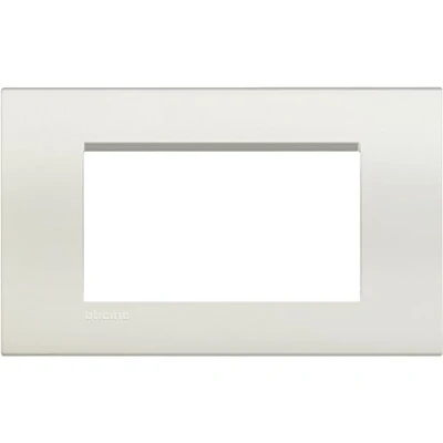 Afbeelding van BTicino Livinglight Plate, 4 Modules, Meerkleurig, wit, LNA4804BI