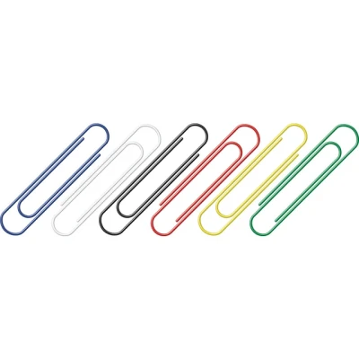 Afbeelding van Paperclips Alco 50mm rond assorti kleuren 30 stuks in doos