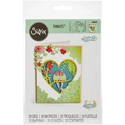 Afbeelding van Sizzix Thinlits Die Set 20 Pack 663619 Love Birds Shadow Box van Courtney Chilson, Papier, One Size