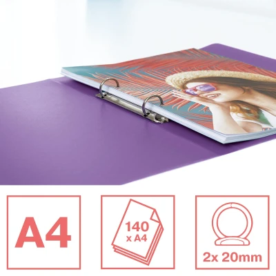 Afbeelding van Esselte Colour&#039;breeze Ringmap, 2 Ringen, Pp, Ft A4, Met Soepele Kaft, Lavendel Ringmap