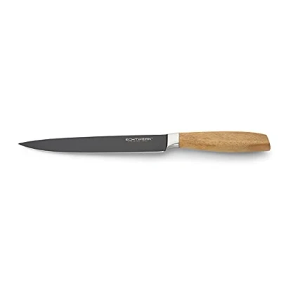 Afbeelding van ECHTWERK Hammes &quot;Classic&quot; van hoogwaardig staal, vleesmes met handvat rozenhout, Black Edition, lemmetlengte: 20 cm