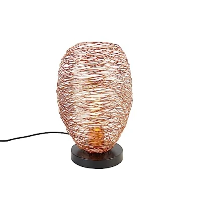 Afbeelding van QAZQA sarella Design Tafellamp 1 lichts H 33 cm Koper Woonkamer Slaapkamer Keuken