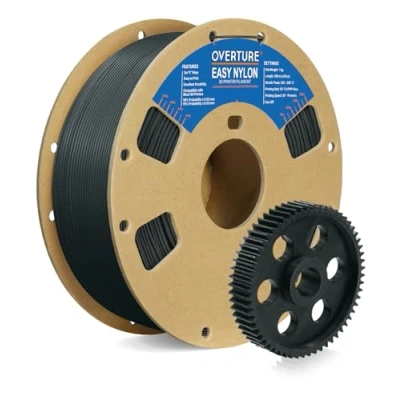 Afbeelding van OVERTURE Filament nylon grijs 1,75 mm, polyamide (PA), 1 kg spoel, maatnauwkeurigheid +/ 0,03 voor 3D printers,