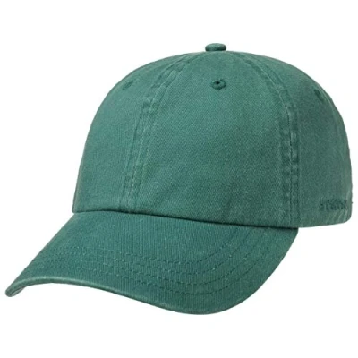 Afbeelding van Stetson Rector Baseballcap Dames/Heren UV bescherming cap pet zonnecap metalen gesp met klep voor Zomer/Winter One Size petrol blauw