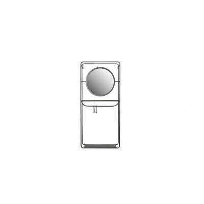 Afbeelding van Wall Rack Mirror Duco