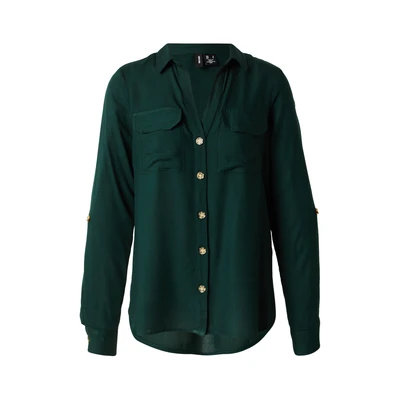 Afbeelding van Vero Moda Bumpy NEW NOOS Overhemdblouse, Dames, Maat: XS, Pine grove