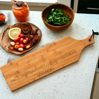 Afbeelding van Serveerplank met skyline van Schijndel