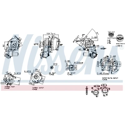 Afbeelding van Turbocharger NISSENS 93770, voor o.a. TOYOTA, LEXUS