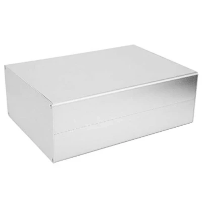 Afbeelding van aluminium projectdoos, 80x160x220mm matzilveren elektronische behuizing DIY doos GPRS printplaatschaal