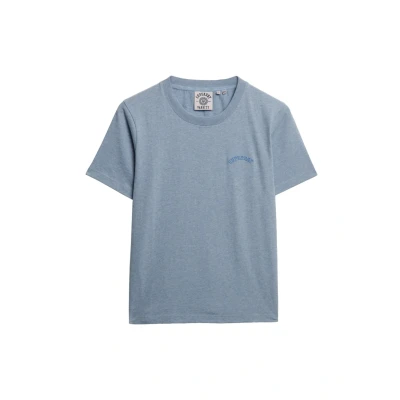 Afbeelding van Superdry Essential LOGO Embroidered Tshirt basic, Dames, Maat: 36, Blue fog marl