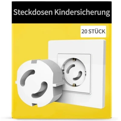 Afbeelding van PATRICHOR 20 stuks kinderveilige stopcontacten, stopcontactbescherming om in te pluggen, stopcontactafdekking, kinderstopcontact, voor baby&#039;s en peuters
