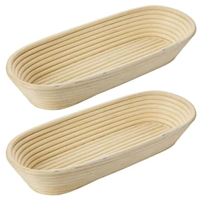 Afbeelding van Westmark 2x Rijsmandje, voor 1500 2000 g brooddeeg, ovaal, lengte: ca. 40 cm, rotan, lichtbeige, 320222E3