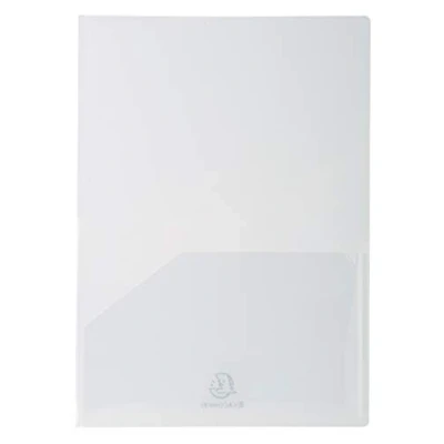 Afbeelding van Exacompta 3965E verpakking (met 10 presentatiemappen van PP 200µ, dubbelzijdig met 2 binnenvakken, DIN A4, 21 x 29,7 cm, praktisch en belastbaar) kristal