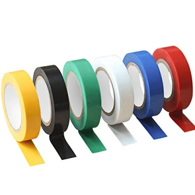 Afbeelding van 6 stuks Isolatietape, Gemengde Kleur Elektrische Isolatietape Lijm PVC tape voor bekabelingsprojecten en reparaties