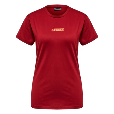 Afbeelding van Hummel Hmloffgrid Tshirt print, Dames, Maat: 38, Rhubarb/nasturtium