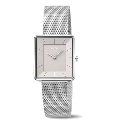 Afbeelding van Boccia 3351 05 Horloge titanium staal zilverkleurig grijs 25 mm
