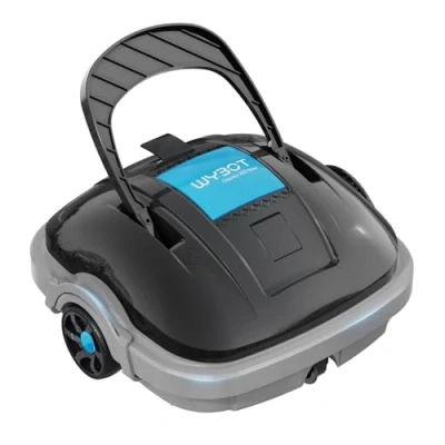 Afbeelding van WYBOT Zwemrobot accu voor 100 minuten gebruiksduur, zwembadzuiger, elektrisch parkeren, sterke zuigkracht, twee watertoegangen, automatische zwembadreiniger zwembad tot 80 m²