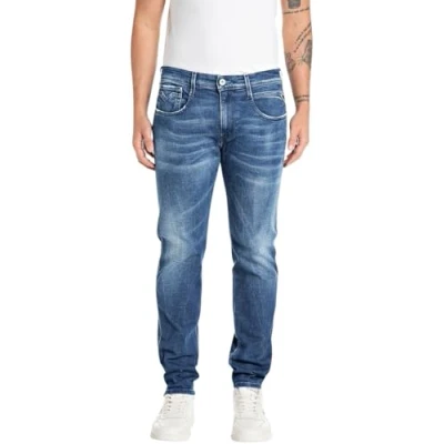 Afbeelding van Replay Anbass herenjeans, slimfit, Medium Blue 009 5, 40W / 34L