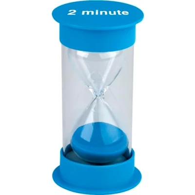 Afbeelding van Teacher Created Resources 2 Minuten Zand Timer Medium 20758, Blauw