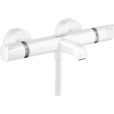 Afbeelding van Hansgrohe Ecostat Comfort badkraan thermostatisch met omstel koppelingen mat wit