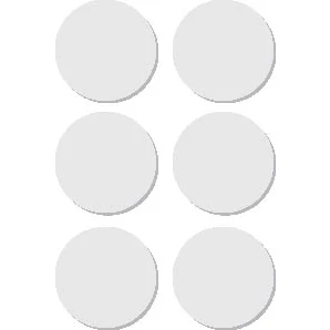 Afbeelding van Apli Ronde Etiketten In Etui Diameter 32 Mm, Wit, 36 Stuks, 6 Per Blad (2665) Etiket