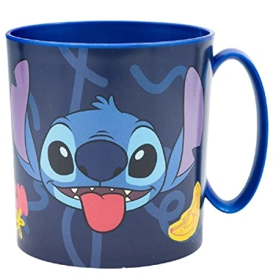 Afbeelding van ALMACENESADAN, Disney Stitch Palms, herbruikbare beker, geschikt voor de magnetron, BPA vrij, inhoud 350 ml