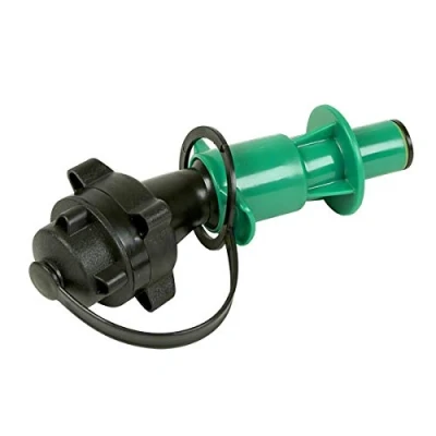 Afbeelding van hünersdorff Veiligheidsvulsysteem voor dubbele jerrycan ECO+PROFI van HD PE kettingolie, zwart/groen het bijtanken motorkettingzagen, Made in Germany, 16,0 x 5,4 cm
