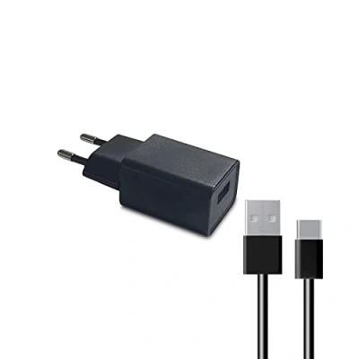 Afbeelding van Wandlader + USB Kabel C Contact 8427542980744 2A Zwart