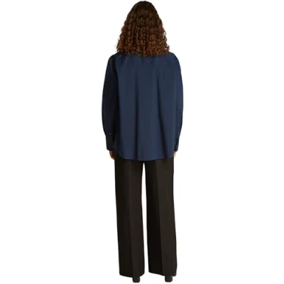 Afbeelding van TOMMY HILFIGER Dames ESS POPLIN REGULAR SHIRT WW0WW44084, blauw, 42, Blauw (Donker Nacht Marine), 68