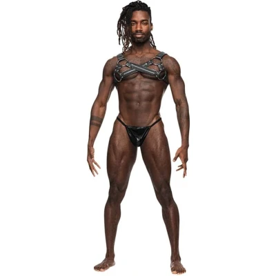 Afbeelding van Virgo Imitation Leather Harness One Size Black