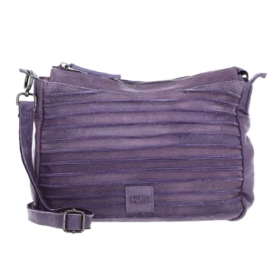 Afbeelding van FREDsBRUDER Leren Schoudertas Riffel Likely Lavender Paars