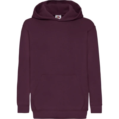 Afbeelding van Fruit Of The Loom Kinder Unisex Sweatshirt Met Capuchon / Hoodie (Bordeaux)