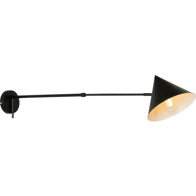 Afbeelding van QAZQA Design wandlamp zwart verstelbaar Triangolo