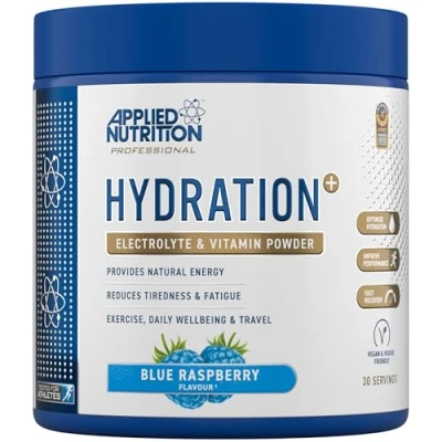 Afbeelding van Applied Nutrition Hydration+ Complete Electrolyte &amp; Vitamin Powder Blue Raspberry Hydratatie Elektrolyten Electrolytes Hydration Magnesium